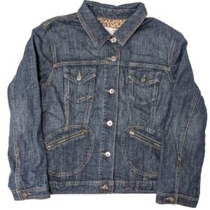 Chico's Platinum denim jacket